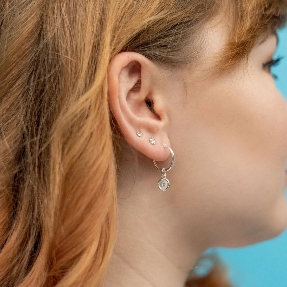 Miffy Miffy Button Hoop Earrings Sterling Silver 5 Miffy Miffy Button Hoop Earrings Sterling Silver